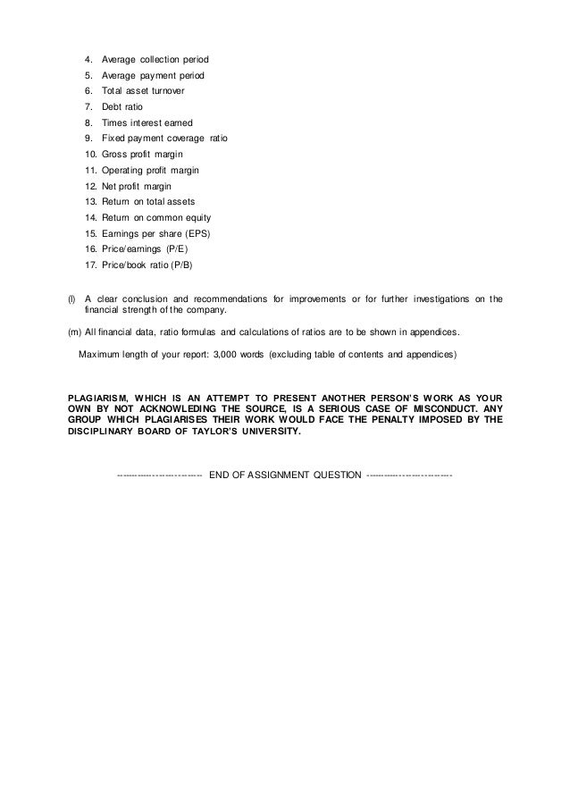 Financial statement assignment pdf image