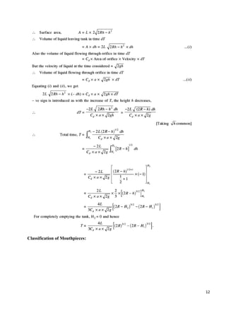 12
Classification of Mouthpieces:
 