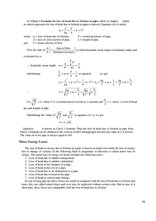 28
Minor Energy Losses
 