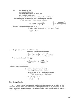 37
Flow through Nozzle:
 