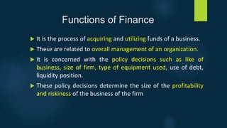 INTRODUCTION TO FINANCIAL MANAGEMENT | PPTX