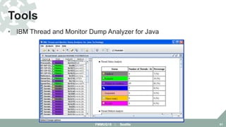 • IBM Thread and Monitor Dump Analyzer for Java
Tools
FMMUG18 :: Seattle 61
 