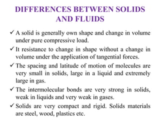 Fluids Changing Shape FMM- UNIT I FLUID PROPERTIES AND FLOW CHARACTERISTICS | PPTX