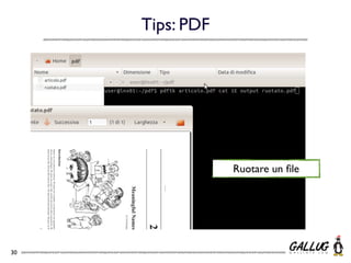 Tips: PDF




                 Ruotare un ﬁle




30
 