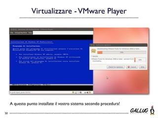 Virtualizzare - VMware Player




     A questo punto installate il vostro sistema secondo procedura!

50
 
