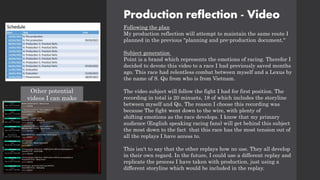 Production reflection - Video
Following the plan
My production reflection will attempt to maintain the same route I
planned in the previous "planning and pre-production document."
Subject generation
Point is a brand which represents the emotions of racing. Therefor I
decided to devote this video to a race I had previously saved months
ago. This race had relentless combat between myself and a Lexus by
the name of S. Qu from who is from Vietnam.
The video subject will follow the fight I had for first position. The
recording in total is 20 minuets, 18 of which includes the storyline
between myself and Qu. The reason I choose this recording was
because The fight went down to the wire, with plenty of
shifting emotions as the race develops. I know that my primary
audience (English speaking racing fans) will get behind this subject
the most down to the fact that this race has the most tension out of
all the replays I have access to.
This isn't to say that the other replays how no use. They all develop
in their own regard. In the future, I could use a different replay and
replicate the process I have taken with production, just using a
different storyline which would be included in the replay.
Other potential
videos I can make
 
