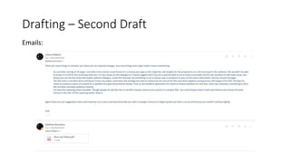 Drafting – Second Draft
Emails:
 