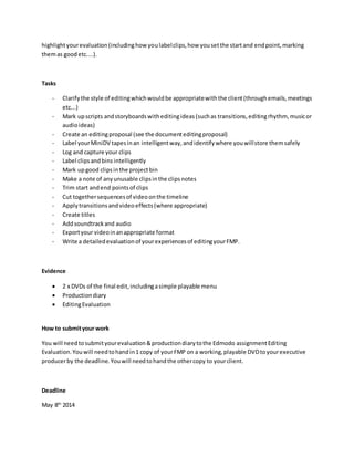 Final Major Project - brief | PDF | Free Download
