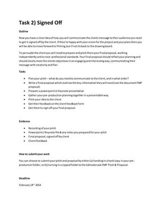 Final Major Project - brief | PDF