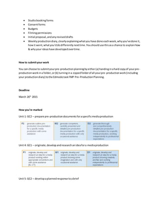 Final Major Project - brief | PDF