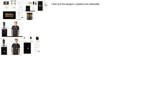 I then put the designs i created onto redbubble
 