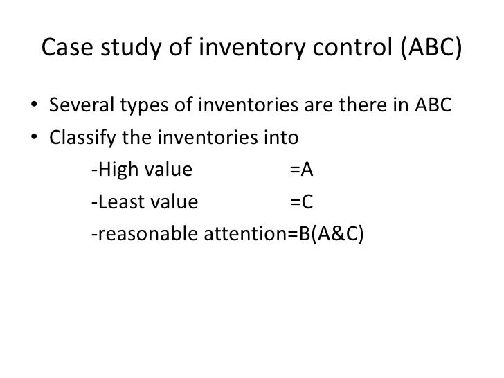 inventory control & ABC analysis ppt