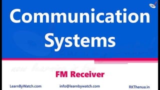 Fm receiver | Communication Systems