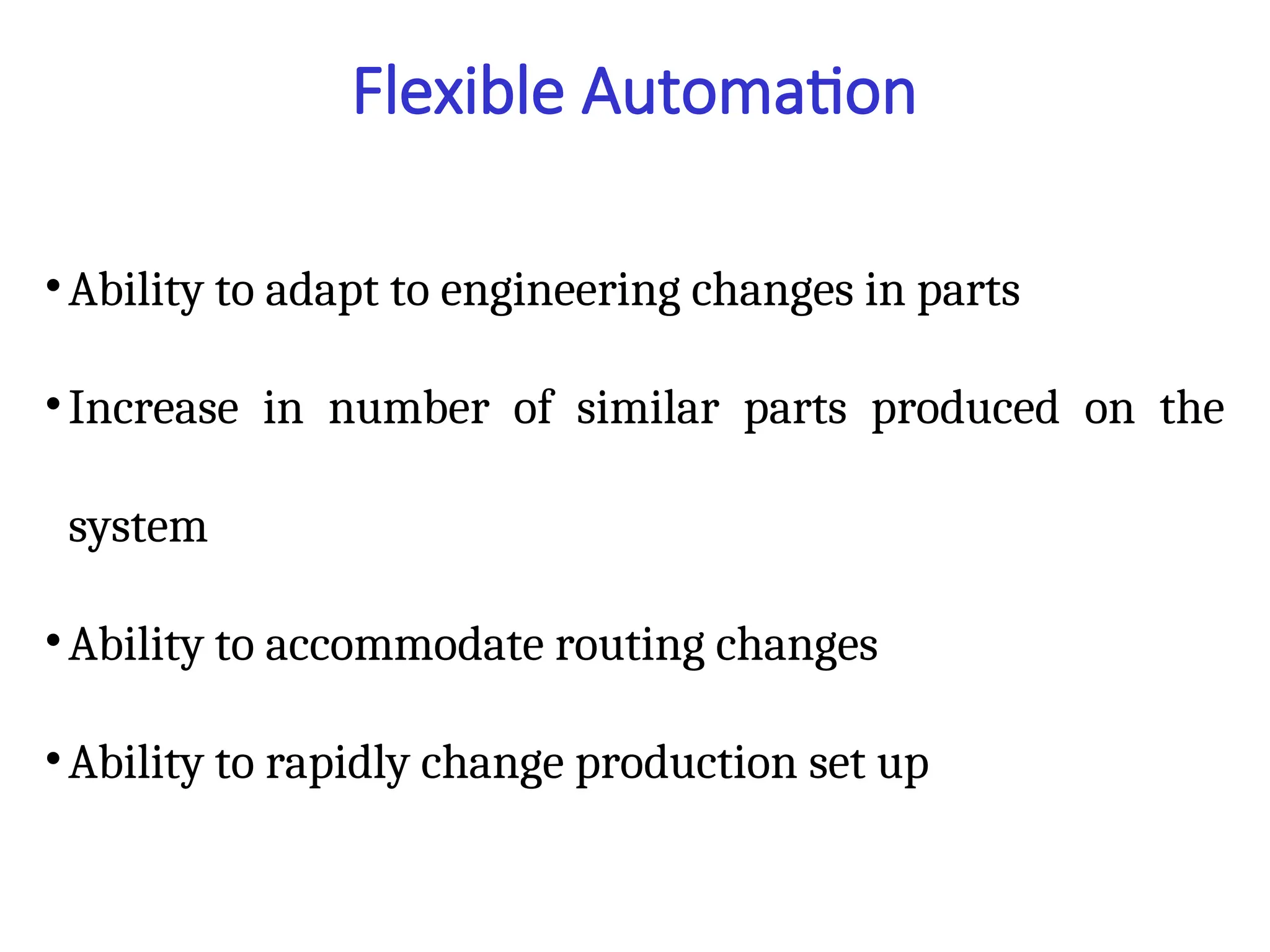 Flexible Manufacturing system in computer Integrated Manufacturing | PPT