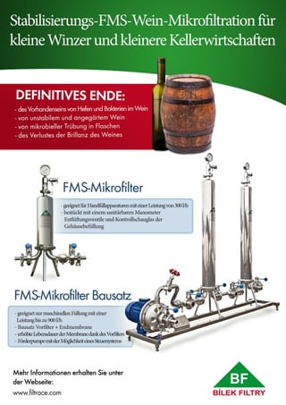 Microfiltration system for small wineries (German)
