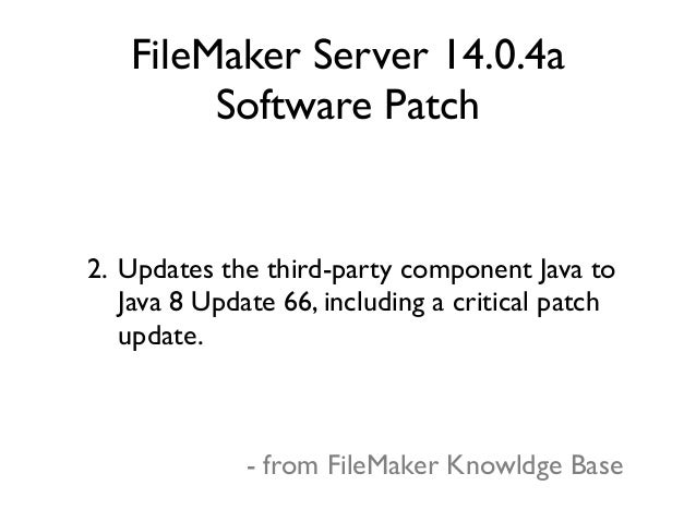 FileMaker Server 14.0.4 Security Updates