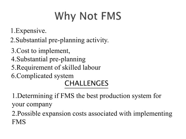 Flexible manufacturing systems (FMS) | PPTX | Robotics | Technology ...