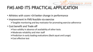 Functional movement screen and Performance Testing | PPTX