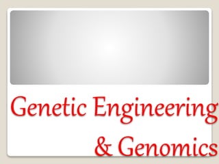 Genetic Engineering
& Genomics
 