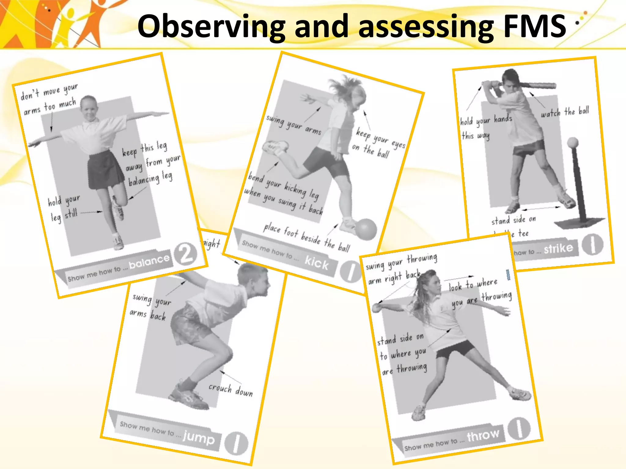 Observing and assessing FMS
 
