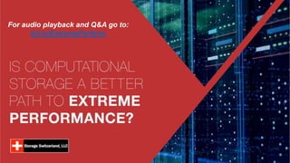 Will Your Backup
Architecture Meet
Tomorrow’s SLAs?
3 Steps to Make Sure!
For audio playback and Q&A go to:
bit.ly/ExtremePerform
 
