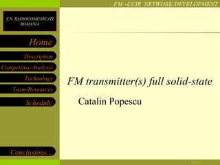 FM transmitter(s) full solid-state Catalin Popescu 