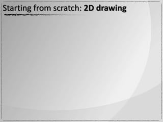 Starting from scratch: 2D drawing
 