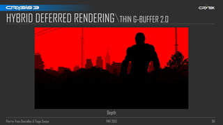 Pierre-Yves Donzallaz & Tiago Sousa FMX 2013 96
HYBRID DEFERRED RENDERINGTHIN G-BUFFER 2.0
Depth
 
