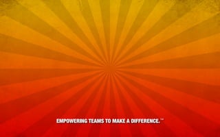 EMPOWERING TEAMS TO MAKE A DIFFERENCE.™
 