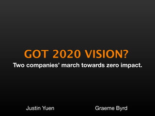 Got 2020 Vision? Two Companies’ March Towards Zero Impact