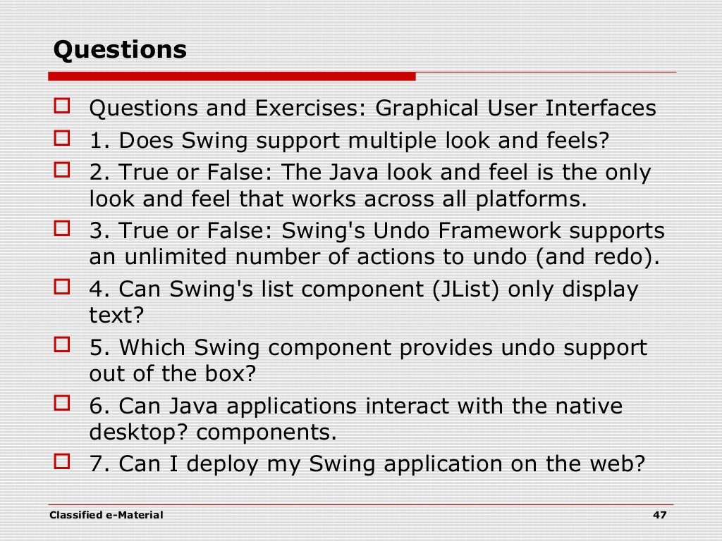 java swing programming