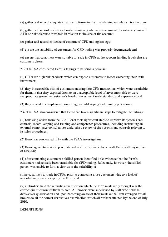 Fsa Fca Final Notice Example
