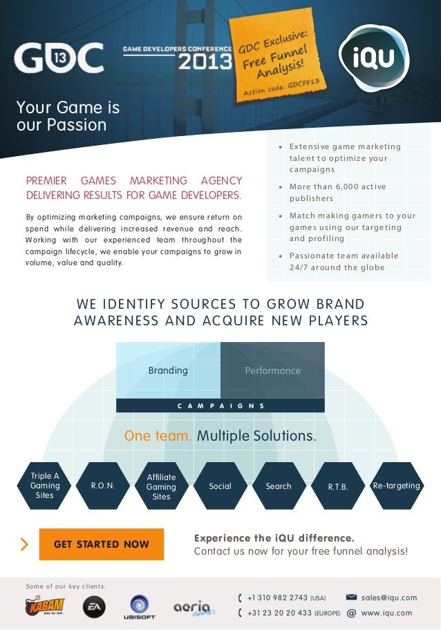 iqu com one pager for gdc 2013 px sales flyer