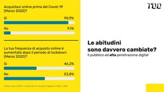 Le abitudini
sono davvero cambiate?
Il pubblico ad alta penetrazione digital
 