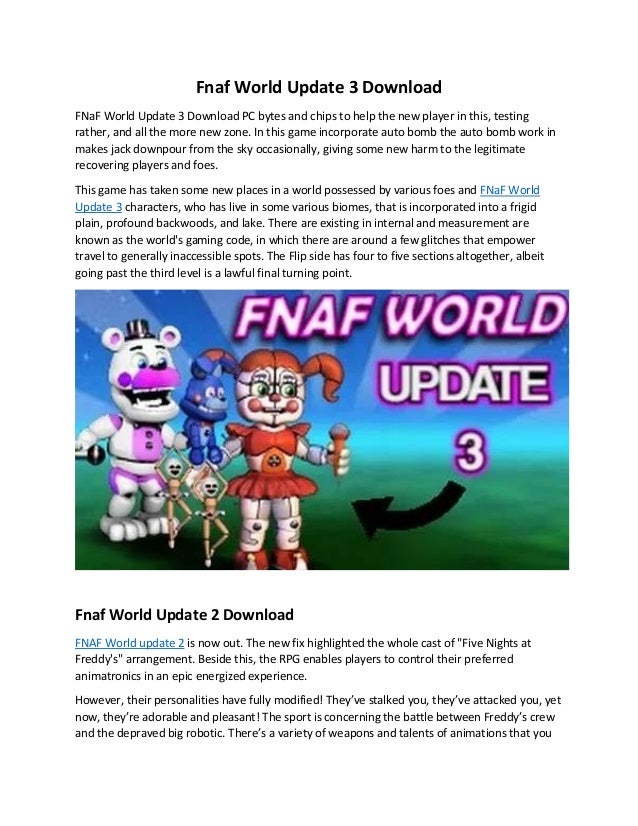 Fnaf World Update 3 Enriquetrx Fnaf World Update 3 Enriquetrx