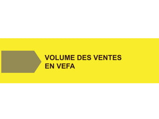 VOLUME DES VENTES EN VEFA  