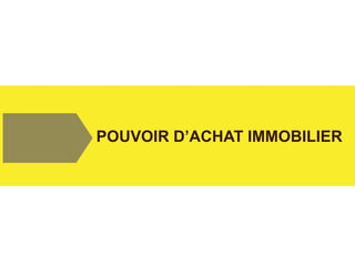 POUVOIR D’ACHAT IMMOBILIER  