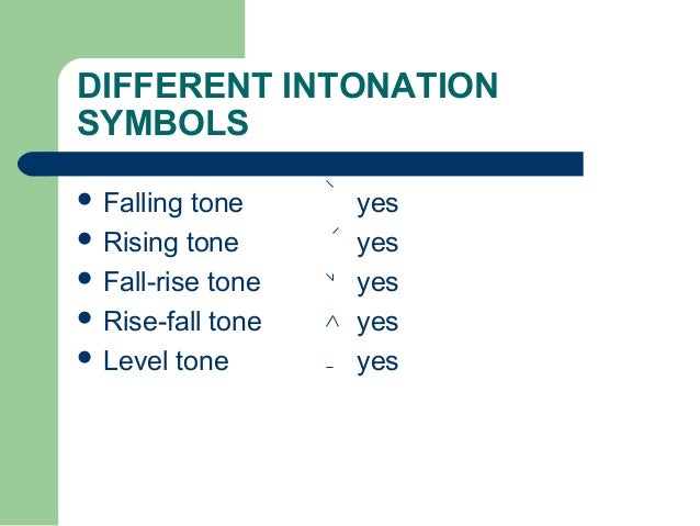 Functions Of Intonation Functions Of Intonation