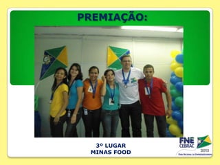 PREMIAÇÃO:

3º LUGAR
MINAS FOOD

 