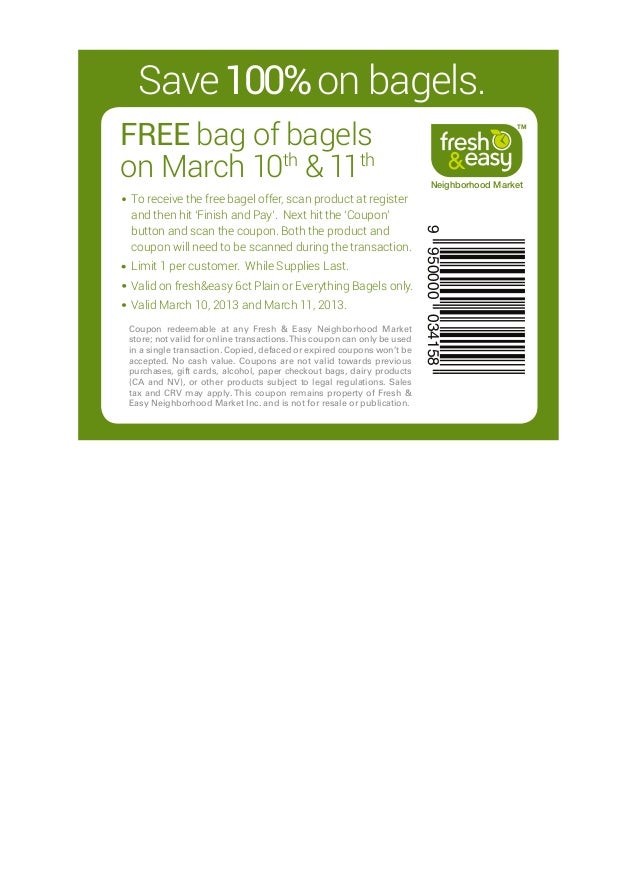 Fresh and easy coupon