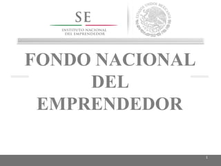 FONDO NACIONAL
DEL
EMPRENDEDOR
1

 