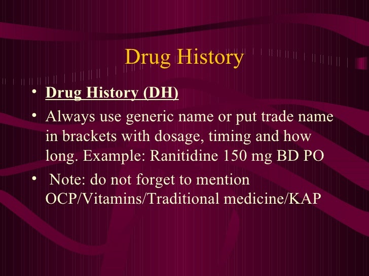 History taking in Medicine