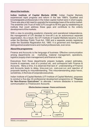 5 days programme on "Finance for Non-Finance Executives"