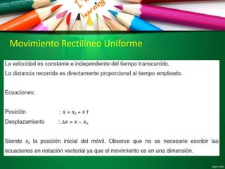 Movimiento Rectilíneo Uniforme
 