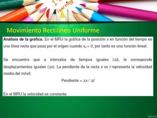 Movimiento Rectilíneo Uniforme
 