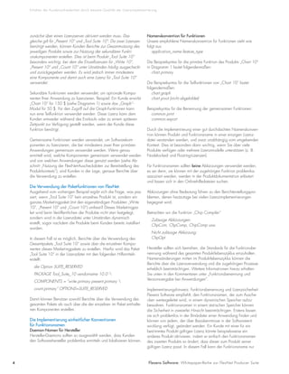 Erhöhen der Kundenzufriedenheit durch bessere Qualität der Lizenzimplementierung
4 Flexera Software: Whitepaper-Reihe zur FlexNet Producer Suite
zunächst über einen Lizenzserver aktiviert werden muss. Das
gleiche gilt für „Present 10“ und „Tool Suite 10“. Da zwei Lizenzen
benötigt werden, können Kunden Berichte zur Gesamtnutzung des
jeweiligen Produkts sowie zur Nutzung der sekundären Funkti-
onskomponenten erstellen. Dies ist beim Produkt „Tool Suite 10“
besonders wichtig, bei dem die Einzellizenzen für „Write 10“,
„Present 10“ und „Count 10“ unter Umständen häufig ausgecheckt
und zurückgegeben werden. Es wird jedoch immer mindestens
eine Komponente und damit auch eine Lizenz für „Tool Suite 10“
verwendet.
Sekundäre Funktionen werden verwendet, um optionale Kompo-
nenten Ihrer Anwendung zu lizenzieren. Beispiel: Ein Kunde erwirbt
„Chart 10“ für 150 $ (siehe Diagramm 1) sowie das „Graph“-
Modul für 50 $. Für den Zugriff auf die Graph-Funktionen kann
nun eine Teilfunktion verwendet werden. Diese Lizenz kann dem
Kunden entweder während des Erstkaufs oder zu einem späteren
Zeitpunkt zur Verfügung gestellt werden, wenn der Kunde diese
Funktion benötigt.
Gemeinsame Funktionen werden verwendet, um Softwarekom-
ponenten zu lizenzieren, die bei mindestens zwei Ihrer primären
Anwendungen gemeinsam verwendet werden. Wenn genau
ermittelt wird, welche Komponenten gemeinsam verwendet werden
und von welchen Anwendungen diese genutzt werden (siehe Ab-
schnitt „Nutzung der FlexNet-Auscheckdaten zur Bereitstellung des
Produktkontexts“), sind Kunden in der Lage, genaue Berichte über
die Verwendung zu erstellen.
Die Verwendung der Paketfunktionen von FlexNet
Ausgehend vom vorherigen Beispiel ergibt sich die Frage, was pas-
siert, wenn „Tool Suite 10“ kein einzelnes Produkt ist, sondern ein
ganzes Marketingpaket (mit den eigenständigen Produkten „Write
10“, „Present 10“ und „Count 10“) umfasst? Dieses Marketingpa-
ket wird beim Veröffentlichen der Produkte nicht starr festgelegt,
sondern wird in der Lizenzdatei unter Umständen dynamisch
erstellt, sogar nachdem die Produkte beim Kunden bereits installiert
wurden.
In diesem Fall ist es möglich, Berichte über die Verwendung des
Gesamtpakets „Tool Suite 10“ sowie über die einzelnen Kompo-
nenten dieses Marketingpakets zu erstellen. Hierfür wird das Paket
„Tool Suite 10“ in der Lizenzdatei mit den folgenden Hilfsmitteln
erstellt:
die Option SUITE_RESERVED
PACKAGE Tool_Suite_10 vendorname 10.0 
COMPONENTS = “write.primary present.primary 
count.primary” OPTIONS=SUITE_RESERVED
Damit können Benutzer sowohl Berichte über die Verwendung des
gesamten Pakets als auch über die der einzelnen im Paket enthalte-
nen Komponenten erstellen.
Die Implementierung einheitlicher Konventionen
für Funktionsnamen
Daemon-Namen für Hersteller
Hersteller-Daemons sollten so ausgewählt werden, dass Kunden
den Softwarehersteller problemlos ermitteln und lokalisieren können.
Namenskonvention für Funktionen
Unsere empfohlene Namenskonvention für Funktionen sieht wie
folgt aus:
application_name.feature_type
Die Beispielsyntax für die primäre Funktion des Produkts „Chart 10“
in Diagramm 1 lautet folgendermaßen:
chart.primary
Die Beispielsyntax für die Teilfunktionen von „Chart 10“ lautet
folgendermaßen:
chart.graph
chart.pivot (nicht abgebildet)
Beispielsyntax für die Benennung der gemeinsamen Funktionen:
common.print
common.export
Durch die Implementierung einer gut durchdachten Namenskonven-
tion können Produkt- und Funktionsname in einer einzigen Lizenz-
datei verstanden werden, und zwar unabhängig vom umgebenden
Kontext. Dies ist besonders dann wichtig, wenn Sie über viele
Produkte verfügen oder mehrere Lizenzmodelle unterstützen (z. B.
Nodelocked- und Floating-Lizenzen).
Für Funktionsnamen sollten keine Abkürzungen verwendet werden,
es sei denn, sie können mit der zugehörigen Funktion problemlos
assoziiert werden, werden in der Produktdokumentation erläutert
und lassen sich in den Onlinehilfedateien suchen.
Abkürzungen ohne Bedeutung führen zu den Berichterstellungspro-
blemen, denen heutzutage bei vielen Lizenzimplementierungen
begegnet wird.
Betrachten wir die Funktion „Chip Compiler“
Zulässige Abkürzungen:
ChpCom, ChpComp, ChipComp usw.
Nicht zulässige Abkürzung:
ChpOpt
Hersteller sollten sich bemühen, die Standards für die Funktionsbe-
nennung während des gesamten Produktlebenszyklus einzuhalten.
Namensänderungen mitten im Produktlebenszyklus können die
Berichte über die Lizenzverwendung und die zugehörigen Prozesse
erheblich beeinträchtigen. Weitere Informationen hierzu erhalten
Sie unten in den Kommentaren unter „Funktionsbenennung und
Versionsvergabe bei Anwendungen“.
Implementierungshinweis: Funktionsbenennung und Lizenzsicherheit
Flexera Software empfiehlt, den Funktionsnamen, der zum Ausche-
cken weitergeleitet wird, in einem dynamischen Speicher aufzu-
bewahren. Funktionsnamen in einem statischen Speicher können
die Sicherheit in zweierlei Hinsicht beeinträchtigen. Erstens lassen
sie sich problemlos in der Binärdatei einer Anwendung finden und
können von jedem, der über Basiskenntnisse in der Softwareent-
wicklung verfügt, geändert werden. Ein Kunde mit einer für ein
bestimmtes Produkt gültigen Lizenz könnte beispielsweise ein
anderes Produkt aktivieren, indem er einfach den Funktionsnamen
des zweiten Produkts so ändert, dass dieser zum Produkt seiner
gültigen Lizenz passt. In diesem Fall kann der Funktionsname nur
 