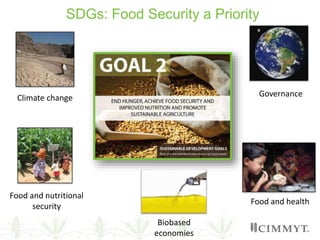 SDGs: Food Security a Priority
Food and nutritional
security
Climate change
Food and health
Governance
Biobased
economies
 