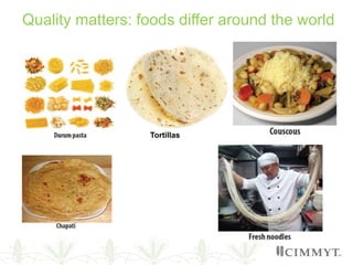 Quality matters: foods differ around the world
Tortillas
 