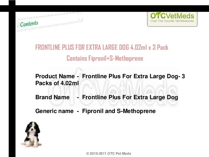 frontline plus for extra large dogs