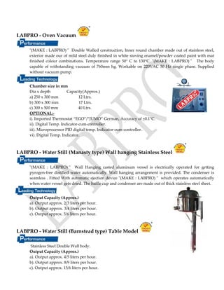 Laboratory products equipments | PDF